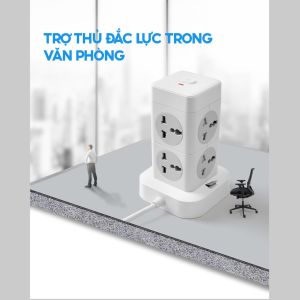ổ cắm điện đa năng có sạc nhanh PD 20W cổng USB + typeC 4-6 lỗ cắm tải 2500W an toàn chống giật chịu nhiệt - hàng chính hãng miDoctor