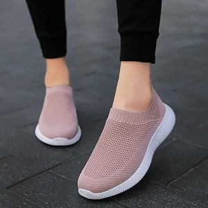 Slip On Walking Shoes for Women Soft and Comfortable Womens Loafer Shoes Lightweight Mesh Rubbers Shoes