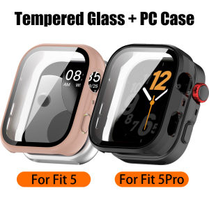 Tempered Glass + PC Case for Huawei Watch Fit 5 Full Protective Cover Hard PC Bumper for Huawei Watch Fit 5Pro Screen Protector