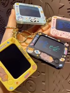 MEKANSM Mini Doodle Cartoon Drawing Board Keychain/Graafboard Bag Sekolah Lucu Liontin/Hadiah Kreatif