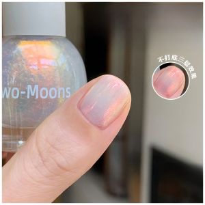 TwoMoons Spring Summer White Shining Water-Based Nail Polish Tearable No Baking Petal Flash Polar Aurora Nordic Cosmetics