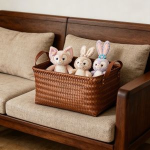 AMU·PIGGY | Vintage Rattan Toy Storage Basket