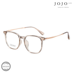 Ultra-Light Pure Titanium Flat Lens Glasses Korean Style Artistic Blue Light Blocking Glasses for round Faces Mens Frame