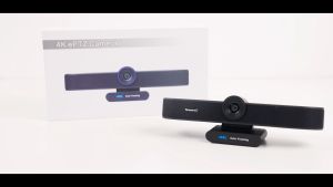 Tenveo VA300C 4K EPTZ Webcam Conference Webcam built-in 4 Microphones and Speaker 8MP 5x Digital Zoom with AI Auto Tracking and Voice Tracking USB PC Webcam for Vmix OBS Living Streaming