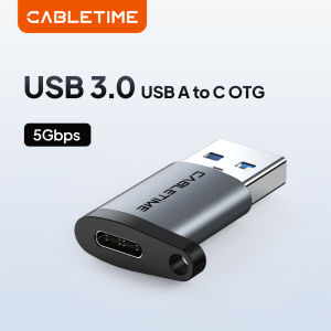 Cabletimes | CABLETIME USB3.0 OTG Adapter 5Gbps Type C to USB Female Converter for Air Mobile Phones/MacBook Pro & Laptops-Data Sync Charging