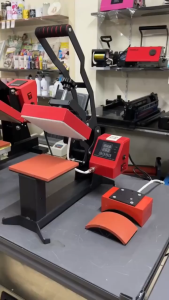 Mesin Press Sablon Mini Logo Label 15x15 cm & Press Sablon Topi Premium - SUN 2 in 1 CAP & LOGO HEAT PRESS  untuk press kaos Logo Label Kerah Leher Inside Tag lengan Saku Topi