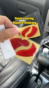 Car Emblem Sticker PERODUA ALZA 2009 - 2023 Front Rear Steering Night Reflective 3M 3D Epoxy Logo Alza Accessories Car Accessories Aksesori Kereta