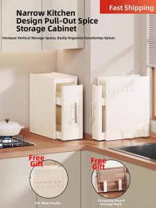 evesigar | Kitchen Narrow Drawer-Type Multi-Layer Dustproof Organizer Spice Rack