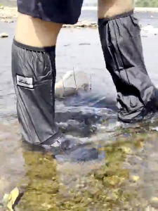 BenMaxx Thickened Rain-proof shoe cover waterproof rainy day non-slip thickened wear-resistant snow-proof and rain-proof boots cover thick long zipper style rain boots shoe cover for Outdoor Riding