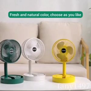 Foldable Shaking Head Fan Type-C USB Rechargeable Desktop / Floor Portable Mini Fan