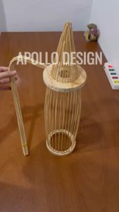 (Xưởng HCM) Đèn Mây Tre Gỗ Thả Trần Mẫu Hồng Bát Trang Trí Dùng Để Decor Nhà Hàng Quán Cafe Homestay