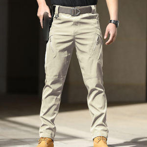 Mens Elastic Spring Autumn Tactical Pants Camping Hiking Military Trekking Climbing Softshell Cargo Trousers Quick Dry Sports