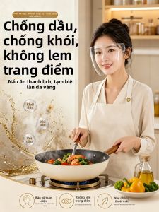 Mặt Nạ Chống Bắn Dầu & Khói Trong Suốt Đầy Đủ Khuôn Mặt Có Thể Điều Chỉnh