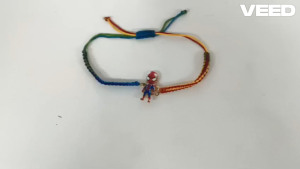 Kids Krishna Charm Rakhi with Multicolor Braided Thread | Adjustable Designer Raksha Bandhan Bracelet for Brother & Kids Gift (Pack of 1 Pc)