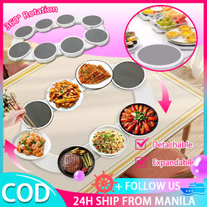 Rotating Dining Table Tray 360° Rotating Dining Table Set Turntable Detachable Dining Table Top Rotating Self-Service Rack Easy To Assemble For Kitchen Restaurant And Home Party