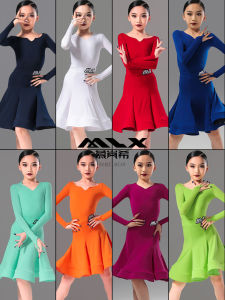 MLX Kids Latin Dance Costume Standard Competition Outfit Separate Set Dance Training Performance Clothes Childrens Sportswear