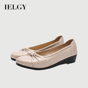 Giày đế mềm nữ đế xuồng ielgy Giày da đơn giản