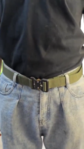 Simple and durable metal snap fastener nylon Outdoor tactical belt