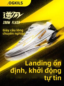 OGKILS | Giày Đánh Cầu Lông Chuyên Nghiệp Siêu Nhẹ Thoáng Khí 4 Trục Đế Carbon