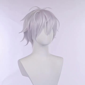 รองรับCOD!Genshin Impact gojo satoru wig วิกผมสั้น ขนาด30CM คอสเพลย์