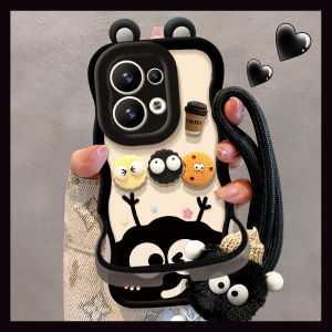 Invisible Double Bracket Silicone Phone Case for Oppo Reno15 pro Womens New Style 13/14 High Drop Resistance 11/10 Coffee Coal Ball Full Protection