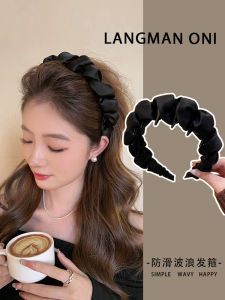 Womens Satin Hairband Anti-Slip High Forehead Wrap Style Daily Wear Face Wash Hair Accessory New 2025 Romantic Korean Style