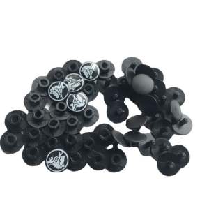 Crocs Black Original Rivet Button Replacement with Logo