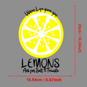 When Life Gives You Lemons Tequila Print Iron-on Transfer For Clothing DIY Washable T-shirts Thermal Stickers Patches Appliqued