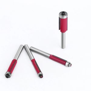 MŨI PHAY GỖ THẲNG NỀN TỪ 3MM-10MM CỐT 6.35MM Mũi phay gỗ thẳng có bi mũi soi lấy nền Đỏ cốt 6.35mm BEAU4