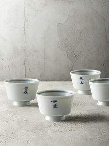 JOTO | Handmade Retro Wabi-sabi Blue and White Tea Cup