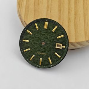 33.5mm No Logo Transverse Stripe Texture Watch Dial Suitable for NH35 NH34 Movement for Evolution 9 Collection Case Mod Parts