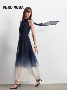 Vero Moda | Summer New Style Sash Gradient Color Block Waisted Dress