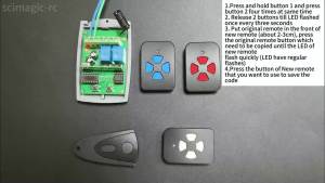 2pcs Multi-Frequency Duplicator 433.92MHz Universal Garage Door Remote Control 280-868MHz Rolling Code Gate Keyfob