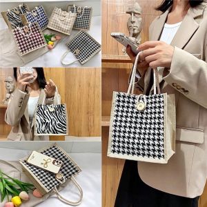 Simple Fashion Japanese Shoulder Bagstudent Canvas Handbag Small Fresh Canvas Bag Mini Linen Handbag Lunch Box Bento Bag