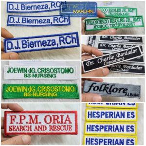 Namecloth or Nametag Customized Embroidered Iro-on Patch Sew pre-order