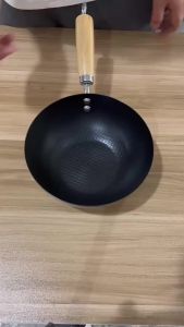 Handmade Iron Pot Frying Pan Wok Pan Uncoated Gas Stove Induction Cooker Universal Non-Stick Iron Wok Saucepan Cookware set