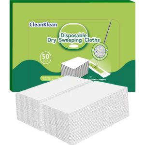 50pcs Disposable Mop Pad Dry Sweeping Mop Refills compatiable for swiffer clean pet hair Mop cloth Pad for Floor Cleaning