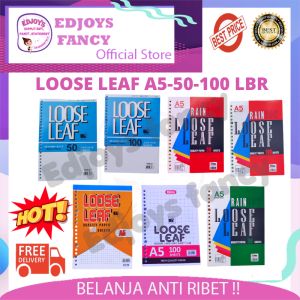 Kotak Matematika Warna Rainbow & Kertas File Loose Leaf A5 & B5