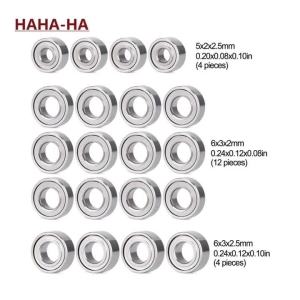 20Pcs Stainless Steel Bearing Kit for 1/30 RC Crawler Axial SCX30 Replacement Parts