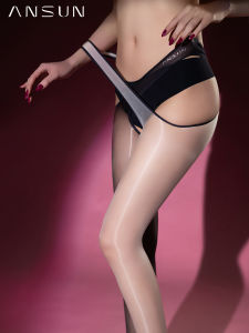ANSUN | 3D Ultra-Thin Shimmer Crisscross Sensual Replaceable Crotchless Stockings