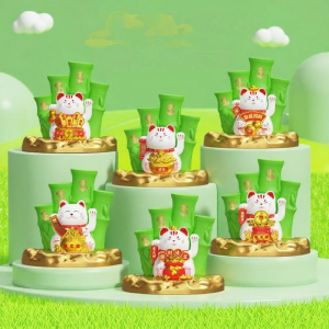 LIWAN | Cartoon Lucky Cat Blind Box Solar Toy Figurine for Desk & Car