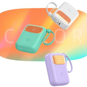 D500 Portable Handy 10000mAh Capacity with Built-In Cable 22.5W+ PD20 Fast Charging Power Bank