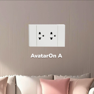 ปลั๊กกราวด์คู่ มีม่าน Schneider AvatarOn A M3T426UST2_WE/GY/BK ชไนเดอร์ เต้ารับคู่ ปลั๊กไฟ