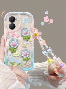 Qiyin Honor Play 40 plus Phone Case Womens New Model Soft Silicon Protective Cover Full Protection Waterdrop Design Bracelet Included
