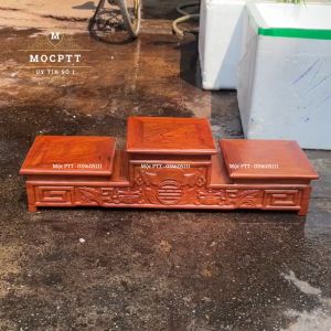 Tam Cấp Kê Bát HươngĐồ Thờ Cúng Gỗ Hương Mặt 12141618202225 30 cm