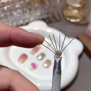 Dụng Cụ Vẽ Móng Đa Năng 7 Đầu Kim Có Thể Uốn Cong Cọ Tạo Vân Lông Vũ Cọ Vẽ Móng DIY Để Vẽ Đường Nét
