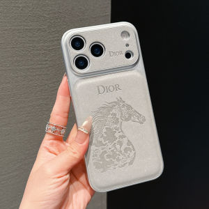 3D Carved Horse Year Leather Texture Shockproof Full-body Phone Case
