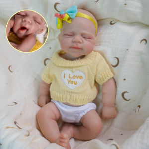 NPK 12inch Solid Platinum Silicone Reborn Baby Doll Mouth Can Open Super Soft Elastic Premie Pascale Handmade High Quality