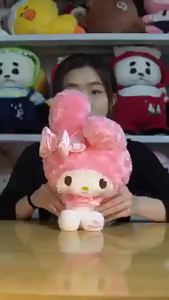 Genuine Sanrio Plush Toys Stuffed Dolls Kuromi My Melody Room Plushies Pillow Ornaments Stuffed Doll Childrens Holiday Gifts