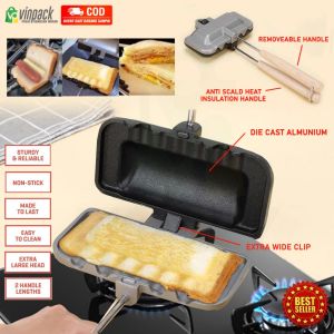 Grosir Cetakan Sandwich Waffle Maker/ Sandwich Sosis Maker/ Alat Cetakan Sandwich Waffle Panjang Pan/ Alat Pembuat Hot Dog/ Cetakan Roti Bakar Keren